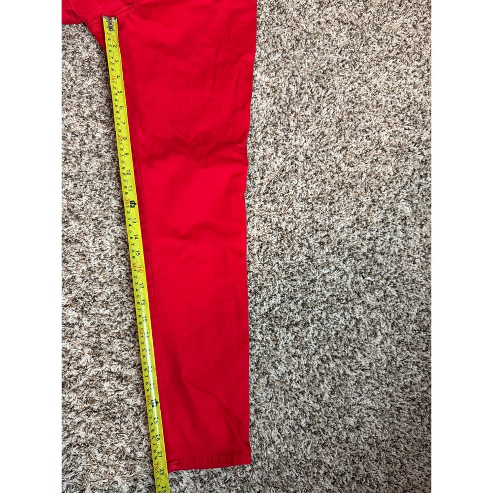 Abercrombie & Fitch Womens Skinny Pants Red Size 10 W30 Solid Casual Twill - Picture 3 of 6